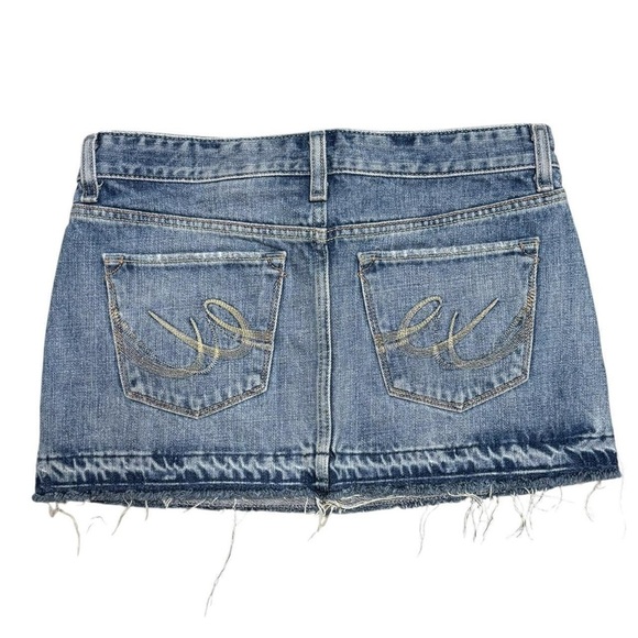 Y2k x2 Low Waist Denim Mini Skirt - Picture 3 of 4